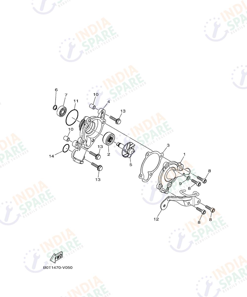 YAMAHA DM4B R15 V4 Series WATER PUMP
